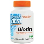 Doctor's Best Biotin, 5000mcg - 120 kapslí