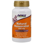 NOW Foods Natural Resveratrol s červeným vínem extrakt, 200mg - 60 kapslí