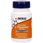 NOW Foods L-Theanine with Inositol and Taurine, 100mg - 90 chewables