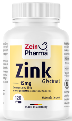 Zein Pharma Zinc Glycinate, 15mg – 120 kapslí