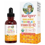 MaryRuth Organics Organic Toddler Vitamin D3+K2 Liquid Drops – 30 ml.