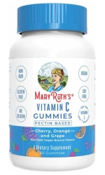 MaryRuth Organics Vitamin C Gummies, Cherry, Orange & Grape – 60 gummies